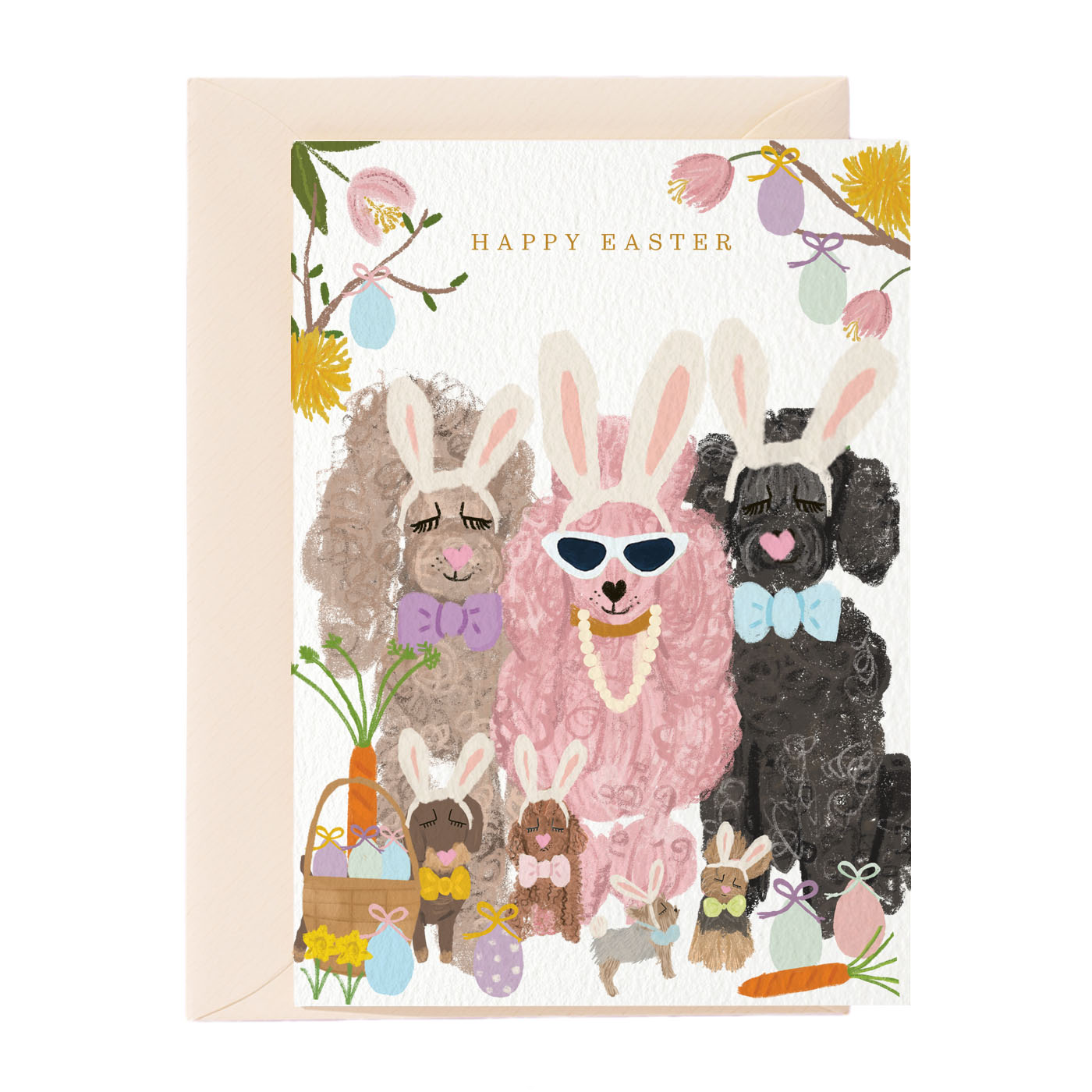 Happy Easter Dogs Greeting Card