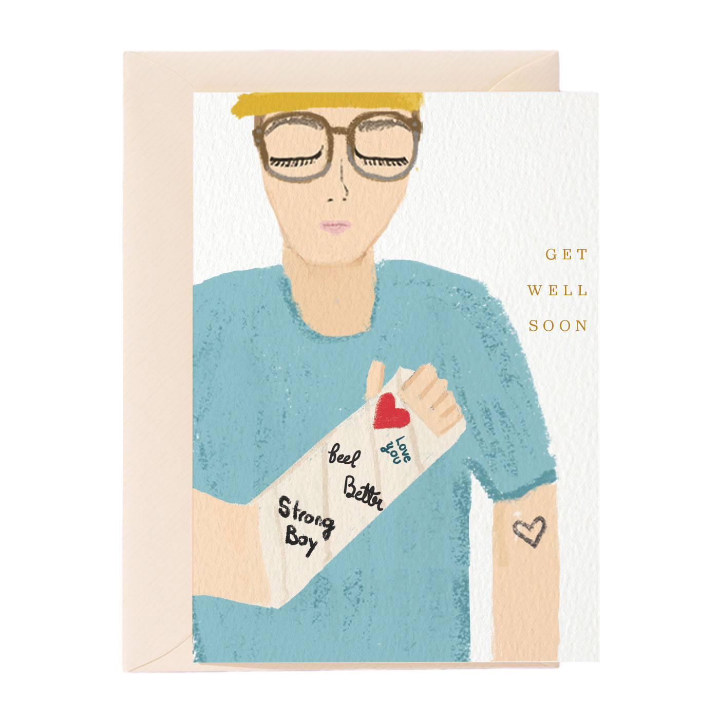 Get Well Guy Greeting Card 