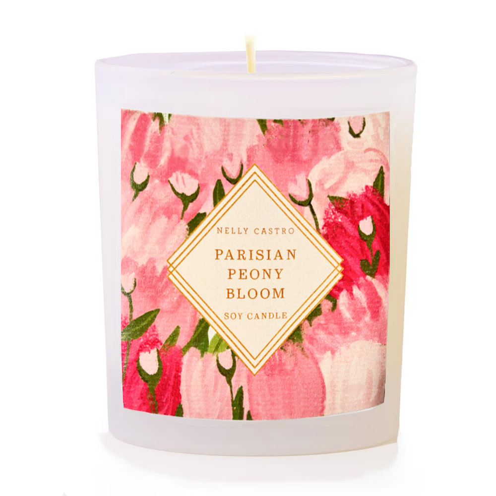 Parisian Peony Bloom Candle