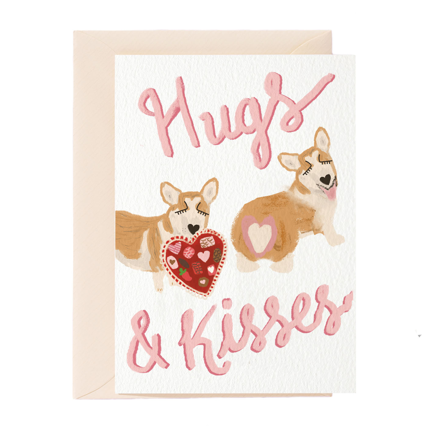 Hugs and Kisses Dogs Greeting Card