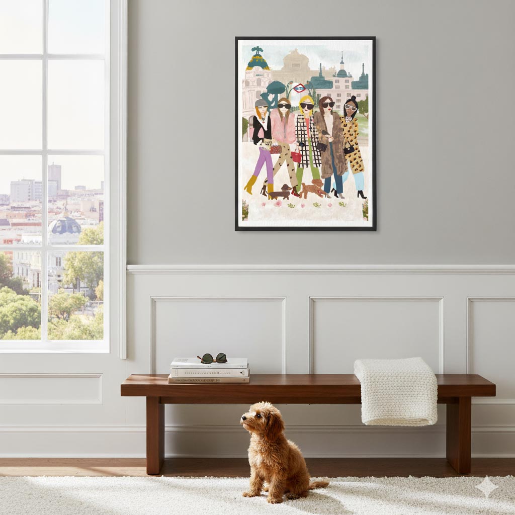 Girls in Madrid Art Print