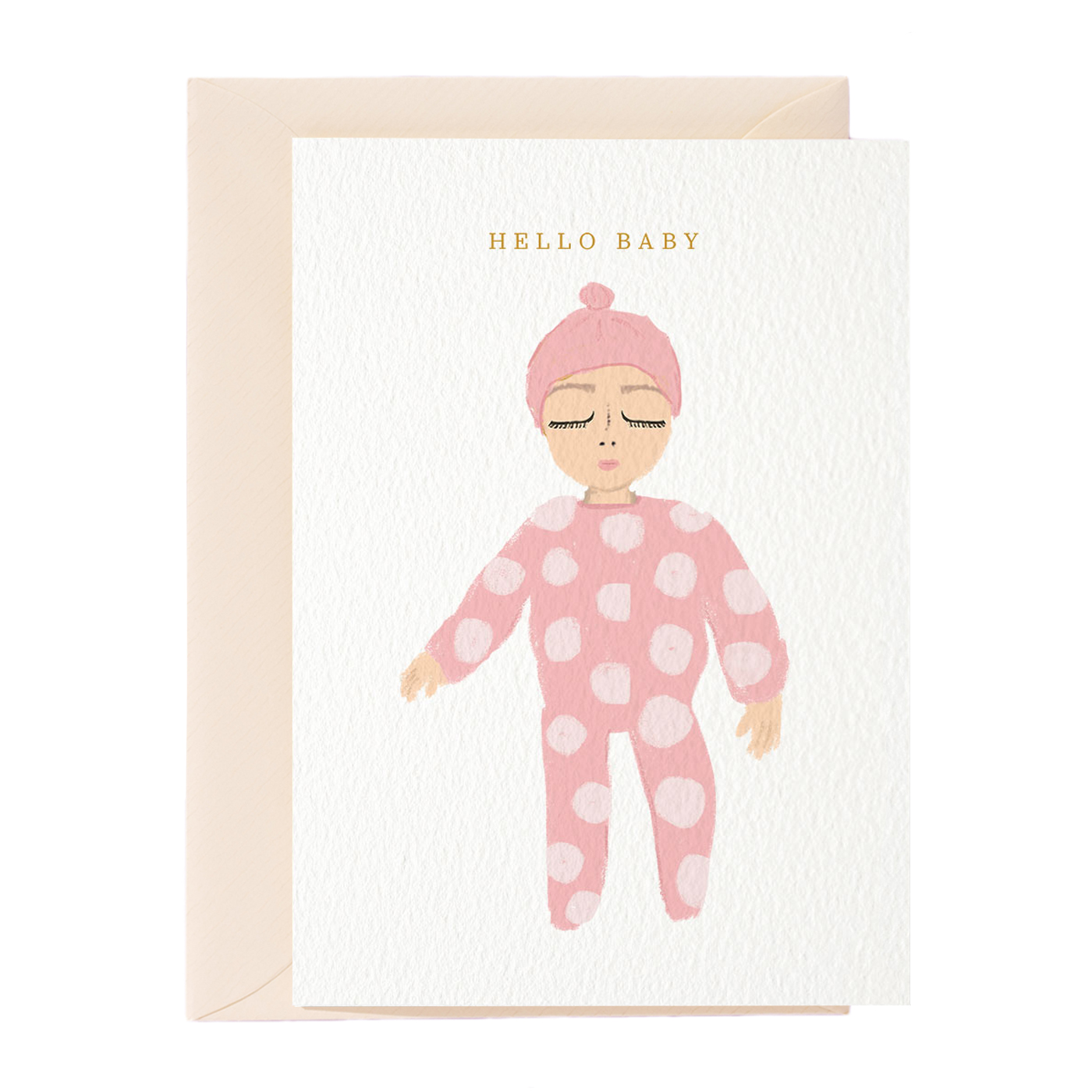 Hello Baby Girl Greeting Card